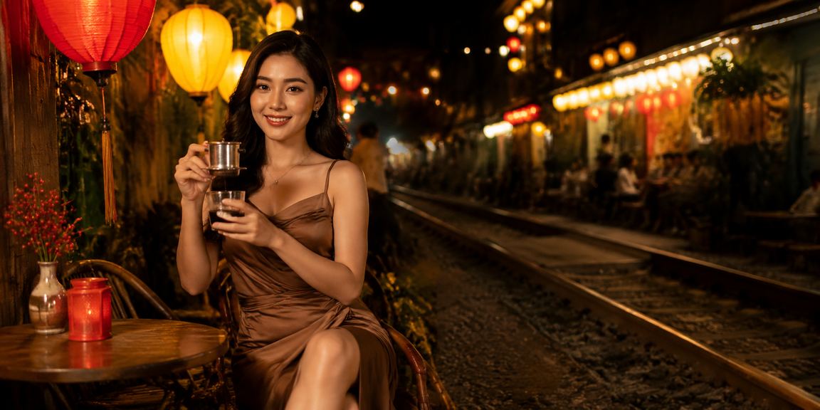 Cảnh quan thưởng cà phê tại Hà Nội hòa cùng giải đấu VIP