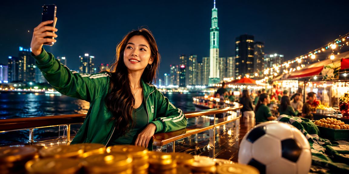 Người hâm mộ bóng đá tại khu chợ đêm Hồ Chí Minh