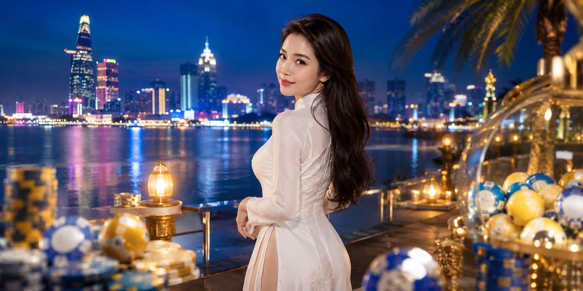 Xổ số miền Nam tại Hồ Chí Minh với người mặc áo dài truyền thống